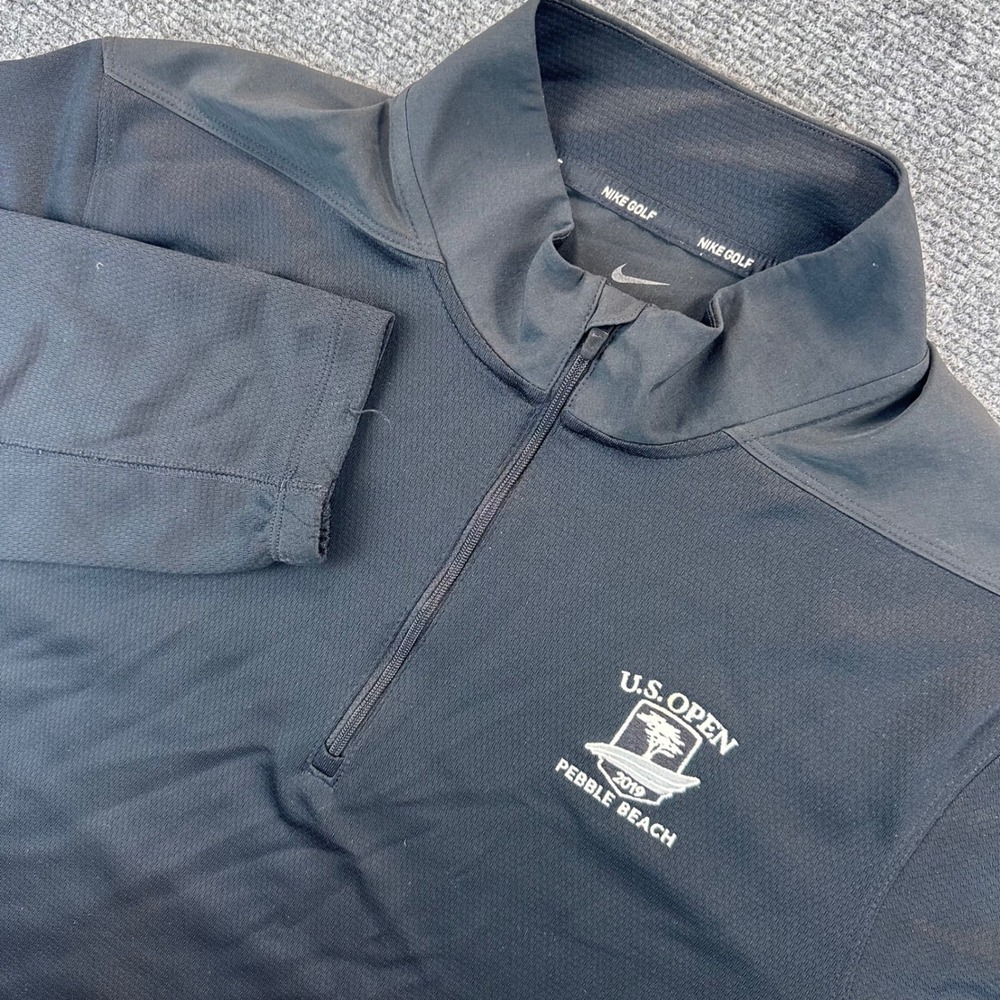 Nike Dry Core 1/2-Zip Cover-Up US Open Pebble Beach Golf‎ Pullover Men's M Black